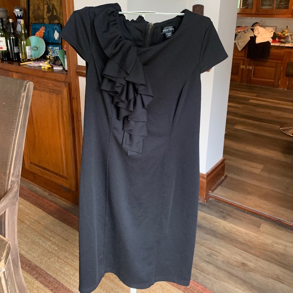 Spense back zip ruffle beck dress. Worn once! Gorgeous!